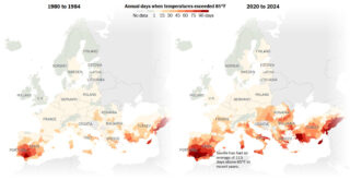 Climate change in Europe mapped