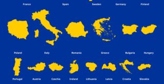 EU Members mapped