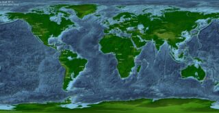 World map: All Ice on Earth Melted