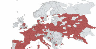 Regions of Europe with 1 million people or more